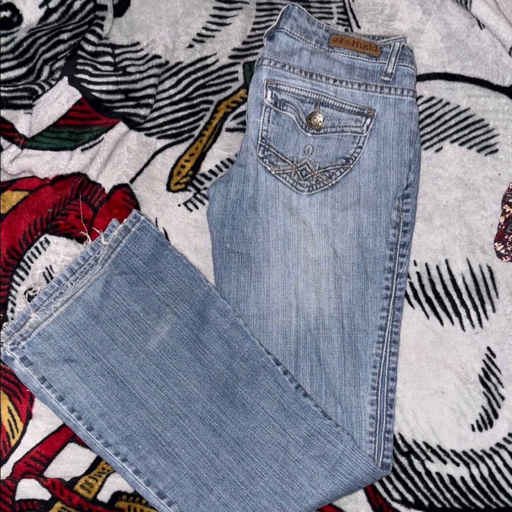 Mudd Light Blue Flare Jeans Size 1